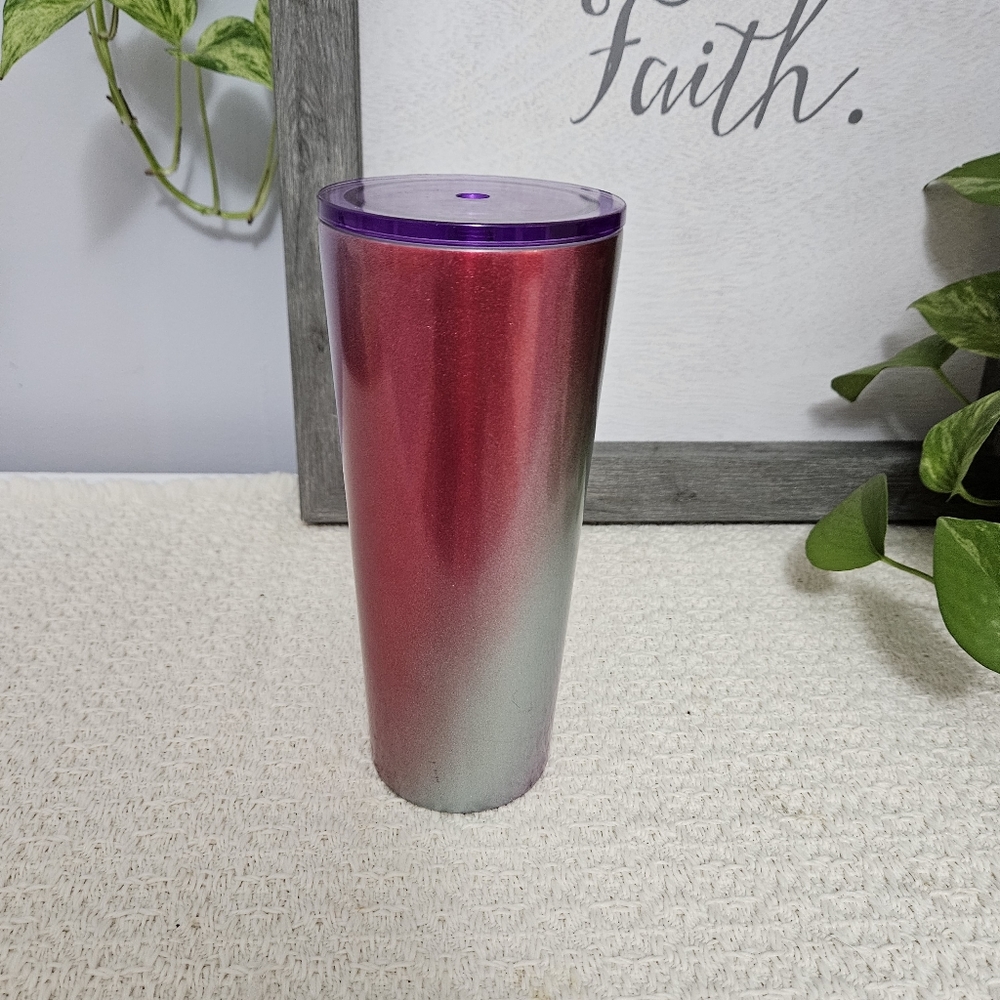 Starbucks 16oz Holiday Ombre pink & purple Stainless Steel with lid - Picture 7 of 16